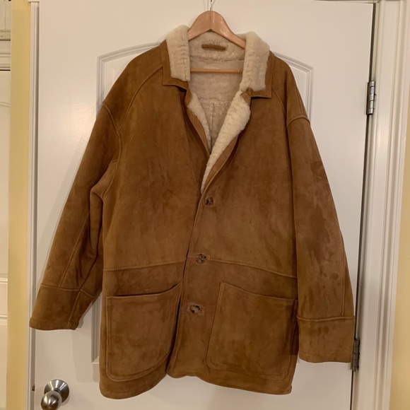 Orvis Other - Orvis tan suede shearling lined coat. Size L